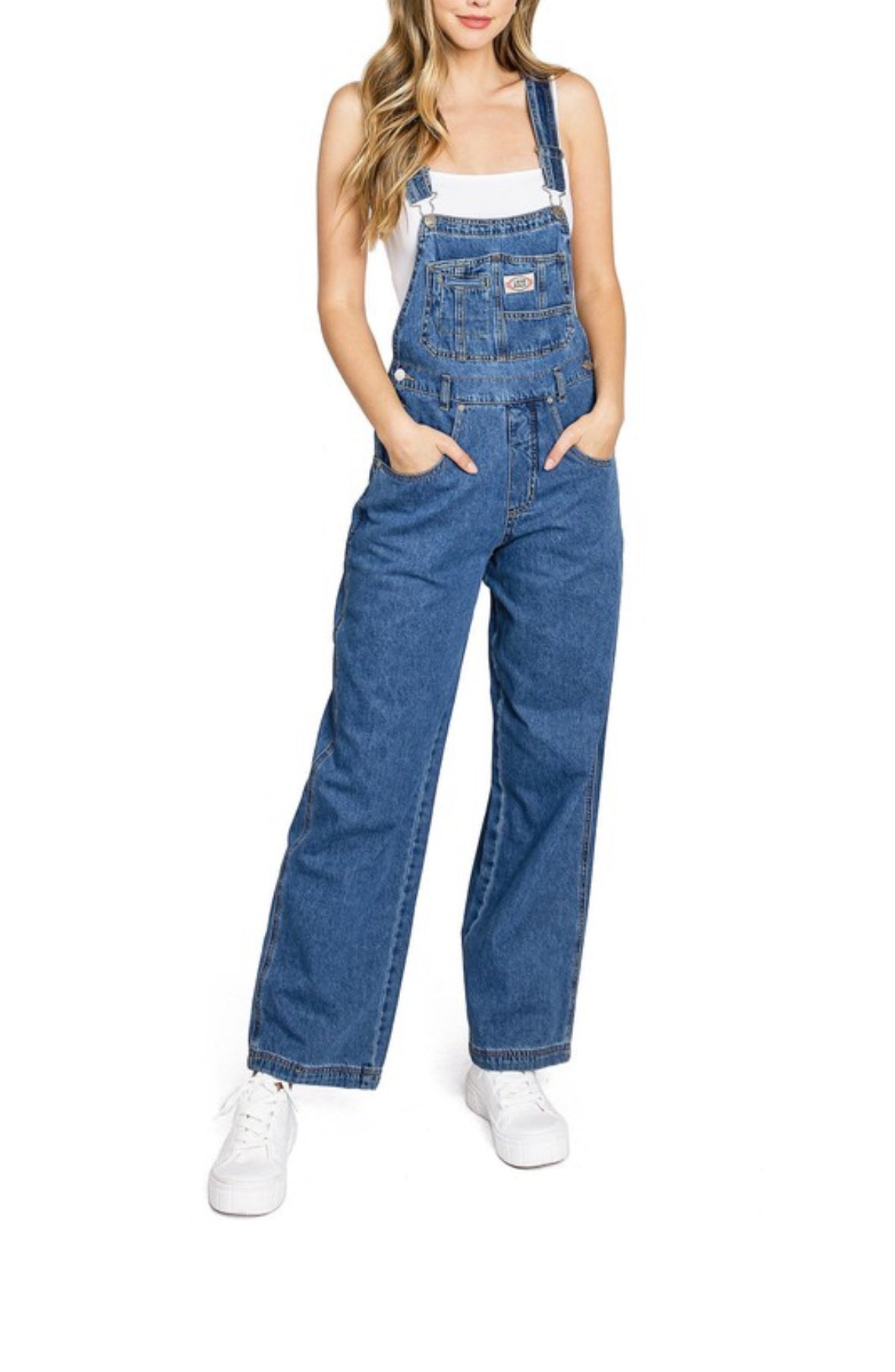 Médium wash overalls